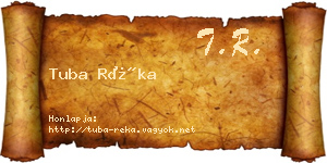Tuba Réka névjegykártya