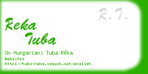 reka tuba business card